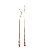 Load image into Gallery viewer, Rainbow Swarovski Threader Earrings
