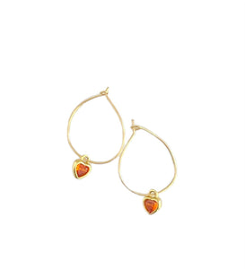 Orange Heart Hoops