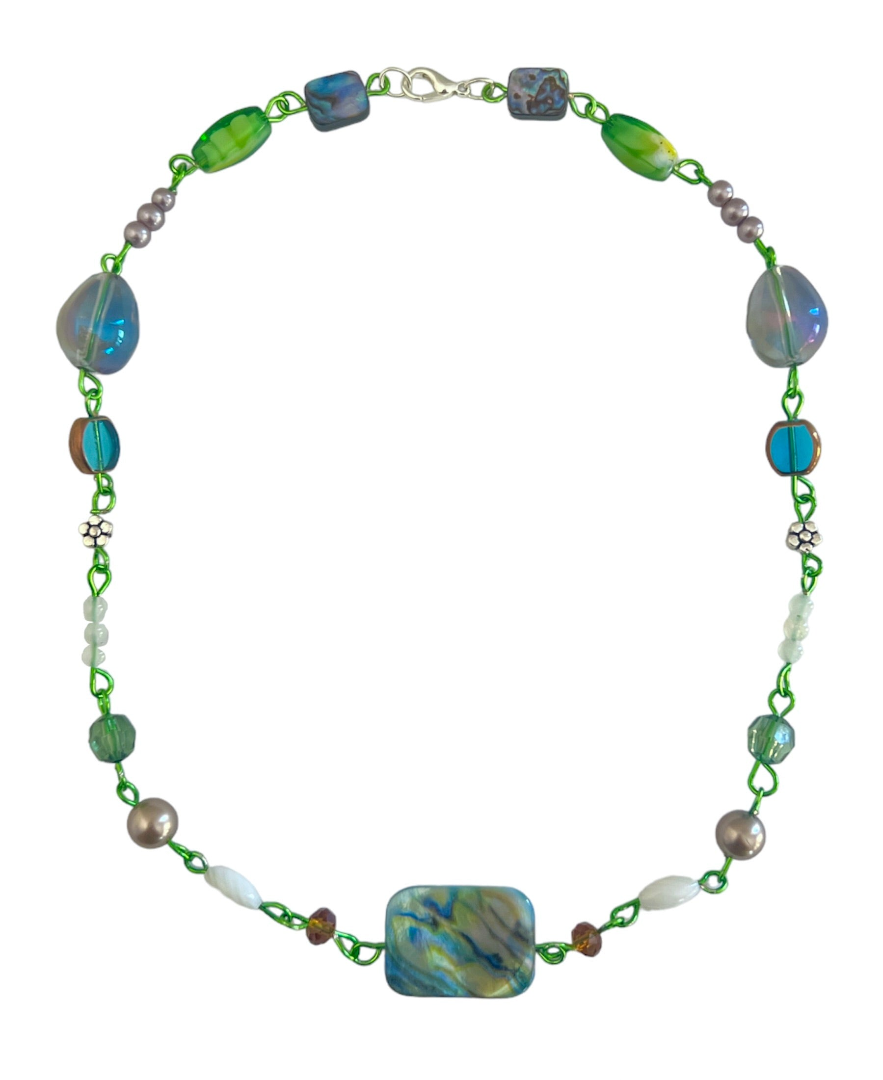 Green Beaded Necklace