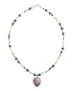 Purple Mixed Bead Necklace