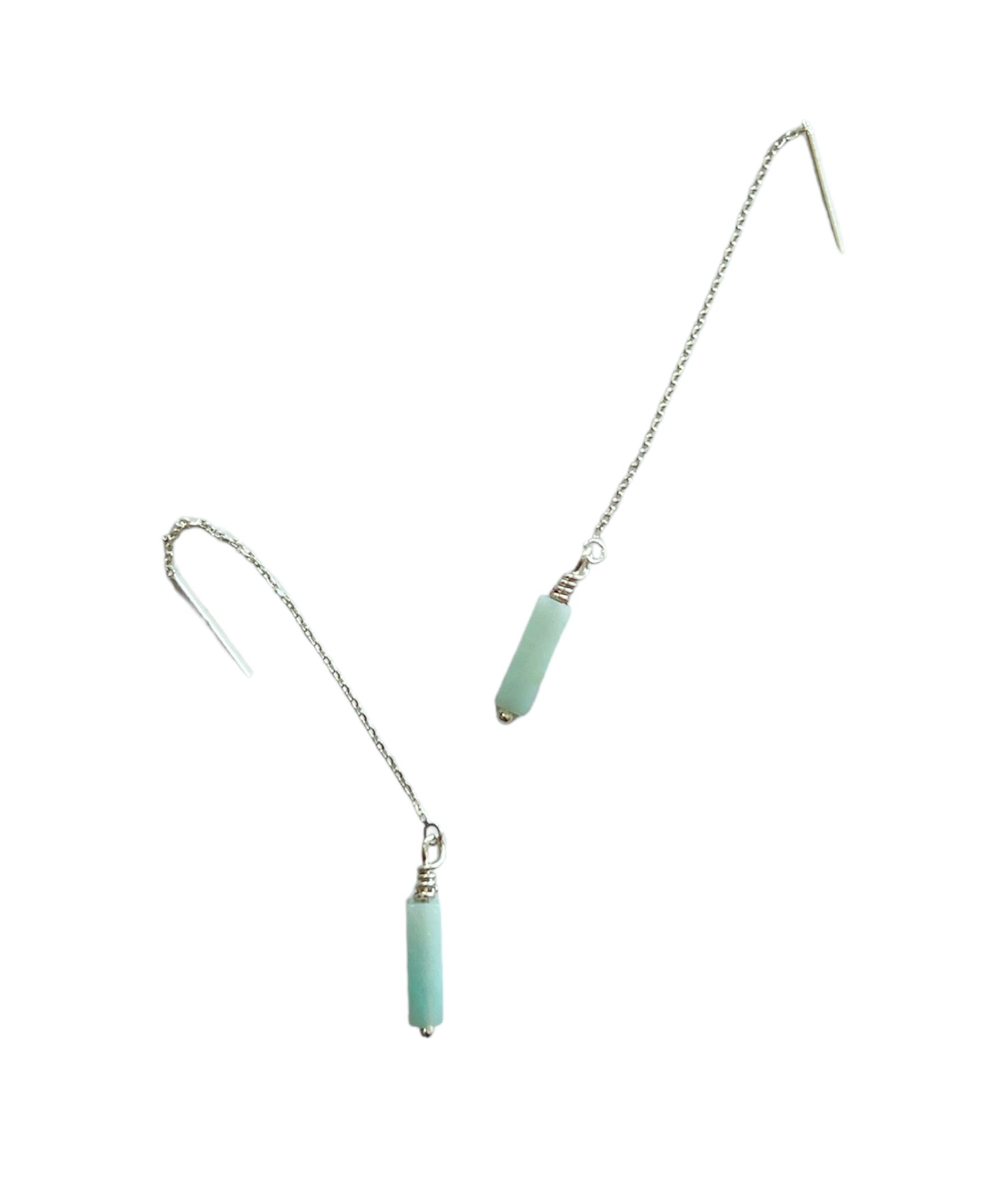 Aventurine Threader Earrings