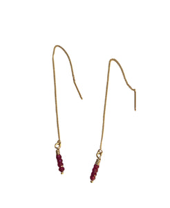 Garnet Threader Earrings